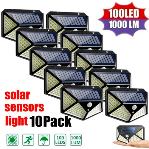Solar power 100 led lights - solar, pir